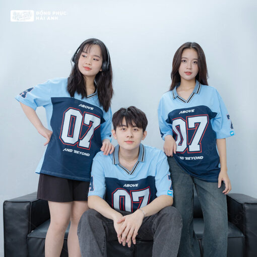 Mẫu Áo Đồng Phục Lớp Polo Oversize Iconic Màu Biển Nhạt – BST Iconic