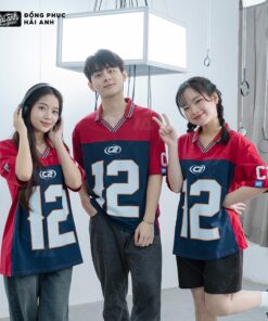 Mẫu Áo Đồng Phục Lớp Polo Oversize Iconic Màu Đỏ Đô – BST Iconic