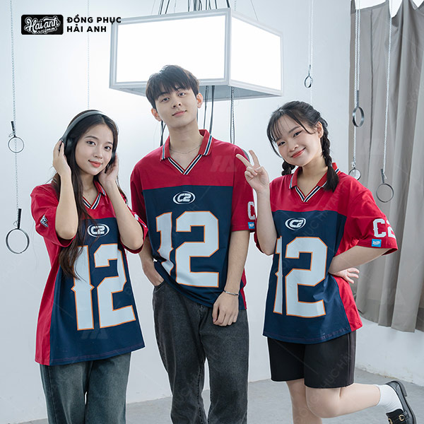 Mẫu Áo Đồng Phục Lớp Polo Oversize Iconic Màu Đỏ Đô – BST Iconic - ảnh 2