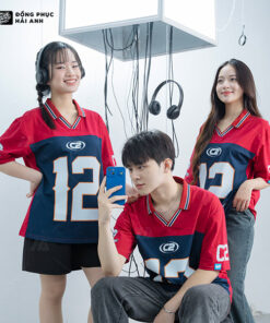 Mẫu Áo Đồng Phục Lớp Polo Oversize Iconic Màu Đỏ Đô – BST Iconic - ảnh 3