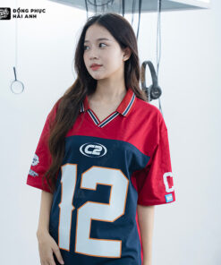 Mẫu Áo Đồng Phục Lớp Polo Oversize Iconic Màu Đỏ Đô – BST Iconic - ảnh 4