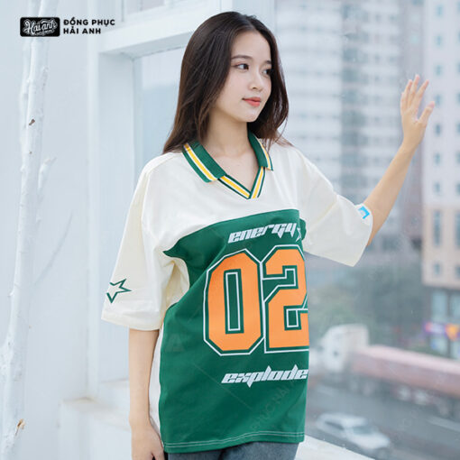 Mẫu Áo Đồng Phục Lớp Polo Oversize Iconic Màu Kem Cheese – BST Iconic - ảnh 5