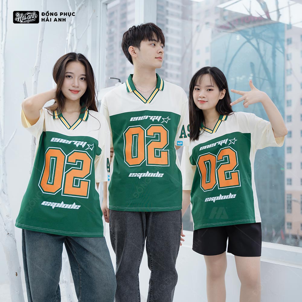 Mẫu Áo Đồng Phục Lớp Polo Oversize Iconic Màu Kem Cheese – BST Iconic