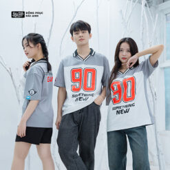 Mẫu Áo Đồng Phục Lớp Polo Oversize Iconic Màu Xám – BST Iconic
