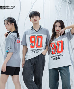 Mẫu Áo Đồng Phục Lớp Polo Oversize Iconic Màu Xám – BST Iconic
