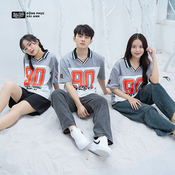 Mẫu Áo Đồng Phục Lớp Polo Oversize Iconic Màu Xám – BST Iconic - ảnh 4