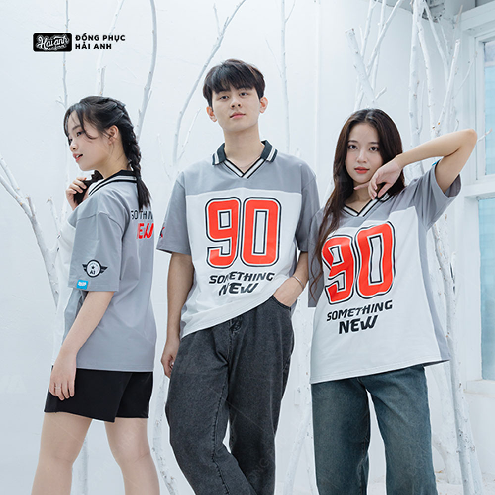 Mẫu Áo Đồng Phục Lớp Polo Oversize Iconic Màu Xám – BST Iconic