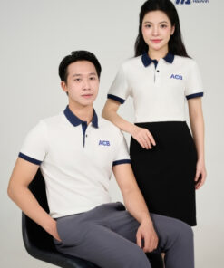 Mẫu Áo Polo Đồng Phục ACB Màu Trắng - ảnh 4