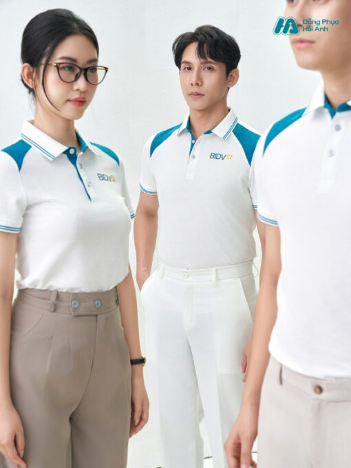 Mẫu Áo Polo Đồng Phục BIDV Màu Trắng - ảnh 3