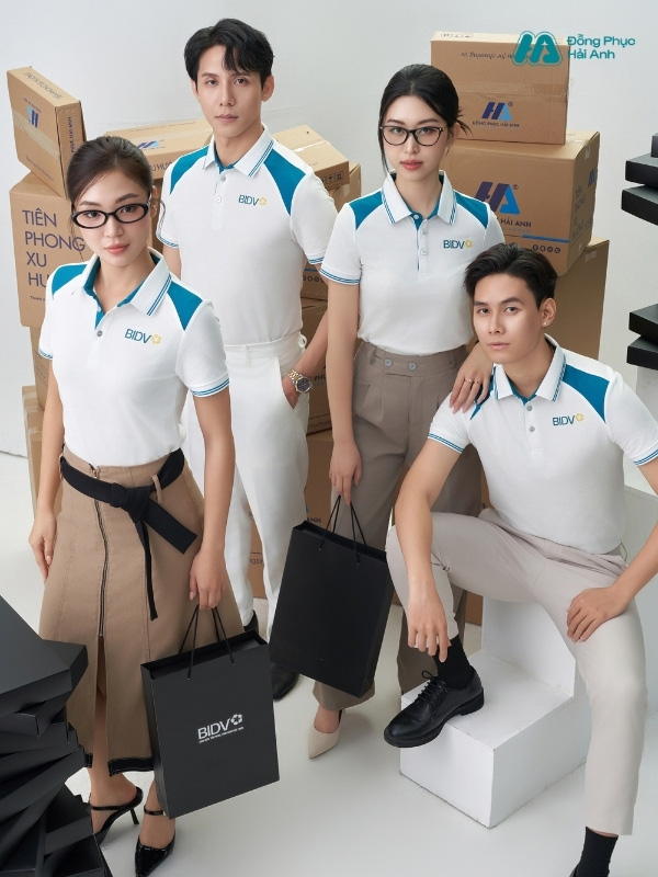 Mẫu Áo Polo Đồng Phục BIDV Màu Trắng - ảnh 5