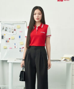 Mẫu Áo Polo Đồng Phục Công Ty Adobe Màu Đỏ
