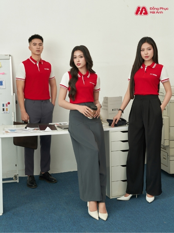 Mẫu Áo Polo Đồng Phục Công Ty Adobe Màu Đỏ - ảnh 3