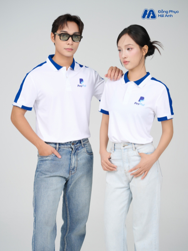 Mẫu áo polo đồng phục công ty Aircool màu bích thiết kế form Regular Fit vừa vặn