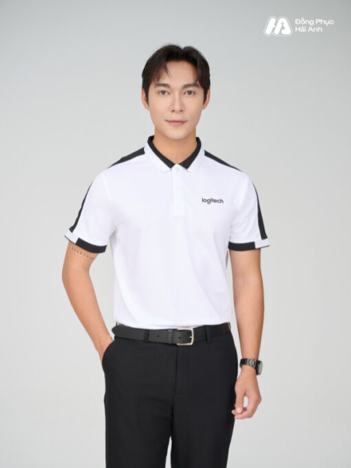 Mẫu Áo Polo Đồng Phục Công Ty Aircool Màu Đen - ảnh 3