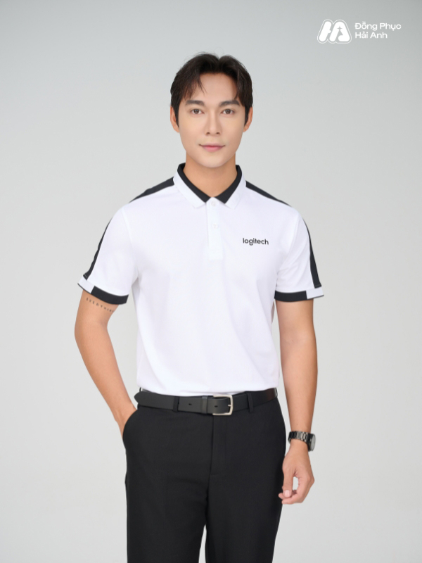 Mẫu Áo Polo Đồng Phục Công Ty Aircool Màu Đen - ảnh 3