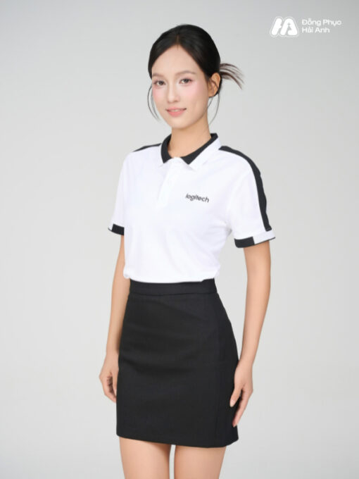 Mẫu Áo Polo Đồng Phục Công Ty Aircool Màu Đen - ảnh 4