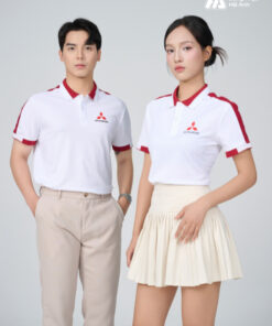 Mẫu Áo Polo Đồng Phục Công Ty Aircool Màu Đỏ Đô