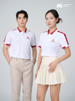 Mẫu Áo Polo Đồng Phục Công Ty Aircool Màu Đỏ Đô