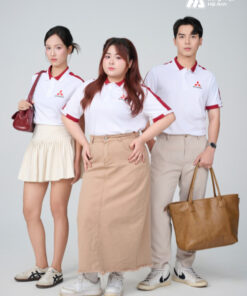 Mẫu Áo Polo Đồng Phục Công Ty Aircool Màu Đỏ Đô - ảnh 3