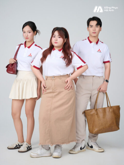 Mẫu Áo Polo Đồng Phục Công Ty Aircool Màu Đỏ Đô - ảnh 3