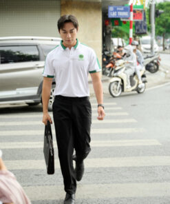 Mẫu Áo Polo Đồng Phục Công Ty Aircool Màu Xanh - ảnh 2
