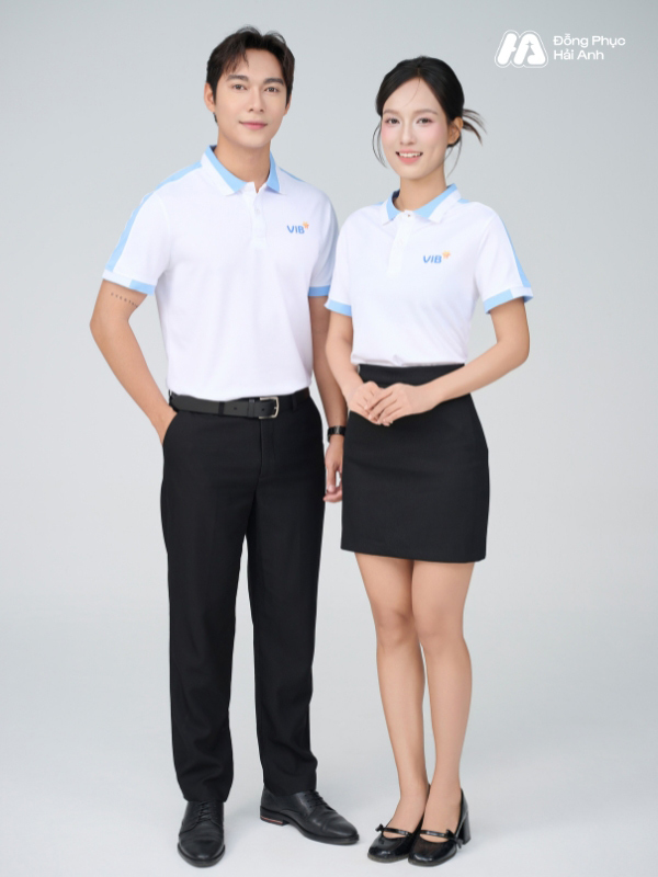 Mẫu Áo Polo Đồng Phục Công Ty Aircool Màu Xanh Biển Nhạt - ảnh 3