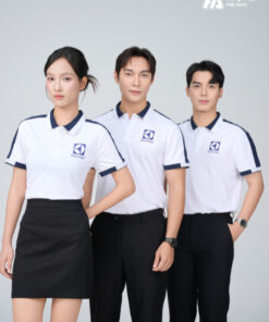 Mẫu Áo Polo Đồng Phục Công Ty Aircool Màu Xanh Đen