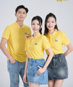 Mẫu Áo Polo Đồng Phục Công Ty Be Màu Vàng Cúc