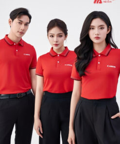 Mẫu Áo Polo Đồng Phục Công Ty Canon Màu Đỏ - ảnh 4