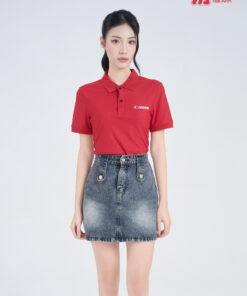Mẫu Áo Polo Đồng Phục Công Ty Canon Màu Đỏ Đô - ảnh 2
