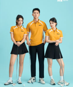 Mẫu Áo Polo Đồng Phục Công Ty Color Fuse Màu Vàng Cúc Phối Trắng Gạo - ảnh 2