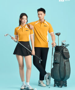 Mẫu Áo Polo Đồng Phục Công Ty Color Fuse Màu Vàng Cúc Phối Trắng Gạo - ảnh 3