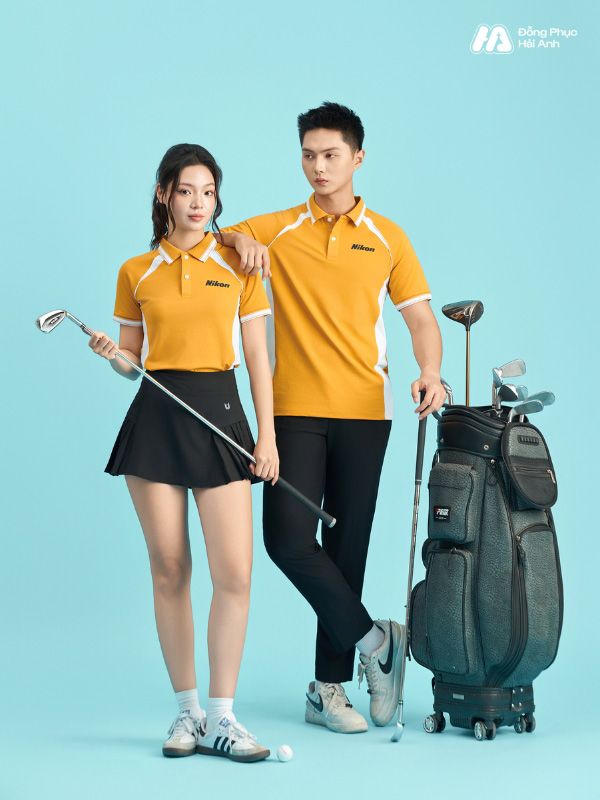 Mẫu Áo Polo Đồng Phục Công Ty Color Fuse Màu Vàng Cúc Phối Trắng Gạo - ảnh 3