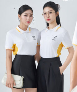 Mẫu Áo Polo Đồng Phục Công Ty Ferrari Màu Trắng Gạo - ảnh 2