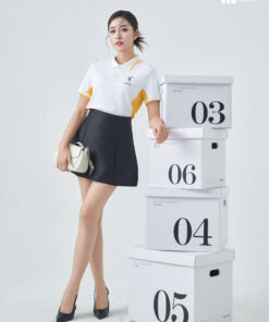 Mẫu Áo Polo Đồng Phục Công Ty Ferrari Màu Trắng Gạo - ảnh 3