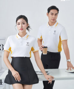 Mẫu Áo Polo Đồng Phục Công Ty Ferrari Màu Trắng Gạo