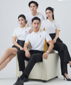 Mẫu Áo Polo Đồng Phục Công Ty Ferrari Màu Trắng Gạo - ảnh 4