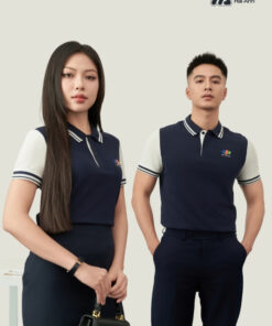 Mẫu Áo Polo Đồng Phục Công Ty FPT Retail Màu Xanh Đen