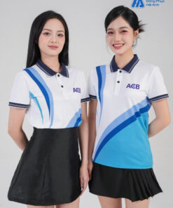 Mẫu Áo Polo Đồng Phục Công Ty In Chuyển Nhiệt ACB