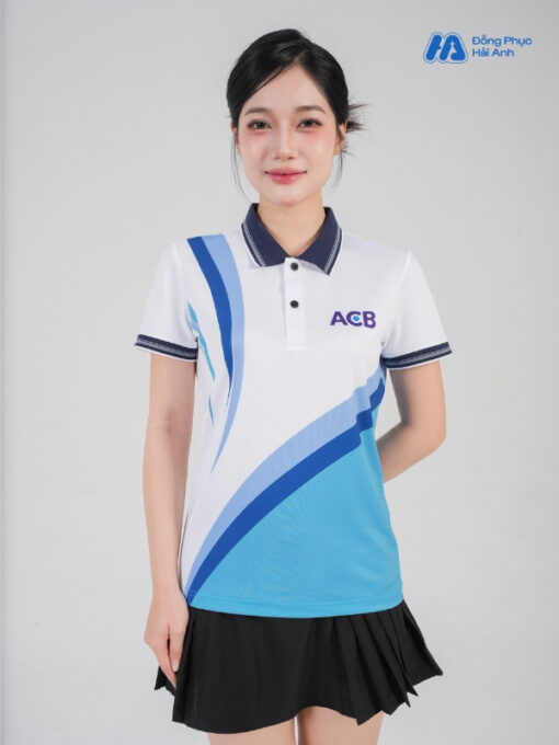 Mẫu Áo Polo Đồng Phục Công Ty In Chuyển Nhiệt ACB - ảnh 4