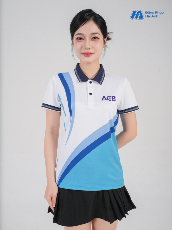 Mẫu Áo Polo Đồng Phục Công Ty In Chuyển Nhiệt ACB - ảnh 4
