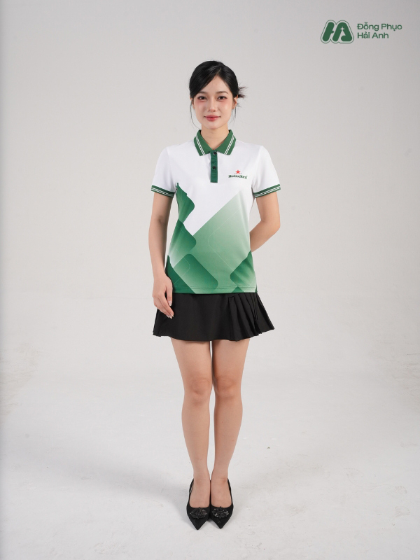 Mẫu Áo Polo Đồng Phục Công Ty In Chuyển Nhiệt Heniken - ảnh 4