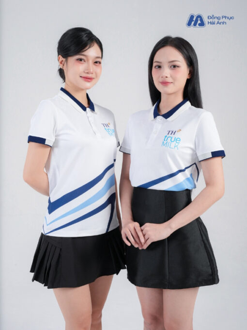Mẫu Áo Polo Đồng Phục Công Ty In Chuyển Nhiệt TH True Milk