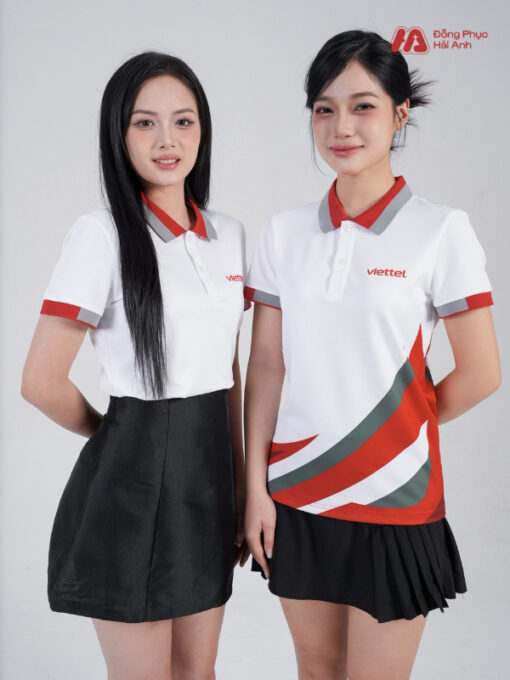 Mẫu Áo Polo Đồng Phục Công Ty In Chuyển Nhiệt Viettel
