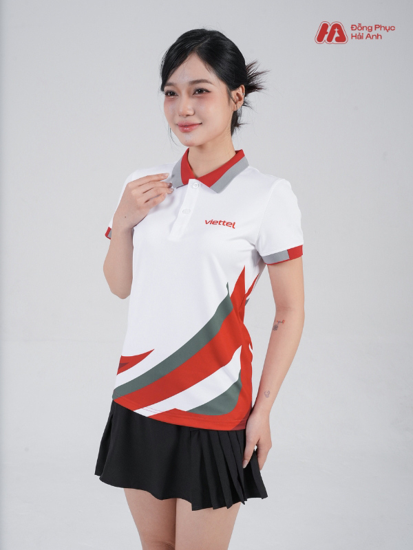 Mẫu Áo Polo Đồng Phục Công Ty In Chuyển Nhiệt Viettel - ảnh 3