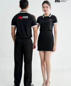 Mẫu Áo Polo Đồng Phục Công Ty Intersection Màu Đen MSB - ảnh 2