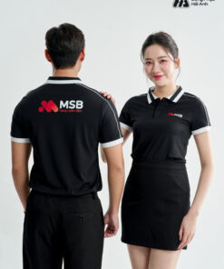 Mẫu Áo Polo Đồng Phục Công Ty Intersection Màu Đen MSB