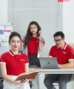 Mẫu Áo Polo Đồng Phục Công Ty Intersection Màu Đỏ Vietjet Air - ảnh 3