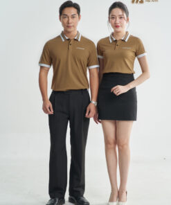 Mẫu Áo Polo Đồng Phục Công Ty Intersection Màu Nâu Cafe J.P.Morgan - ảnh 2