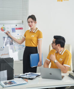 Mẫu Áo Polo Đồng Phục Công Ty Intersection Màu Vàng Cúc EY